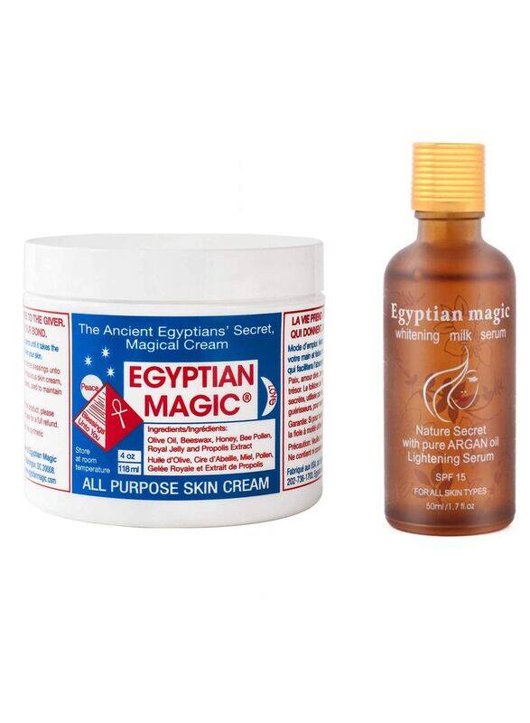 

Egyptian Magic All Purpose Skin Egyptian Cream and Milk Whiting Serum Set, 2 Pieces