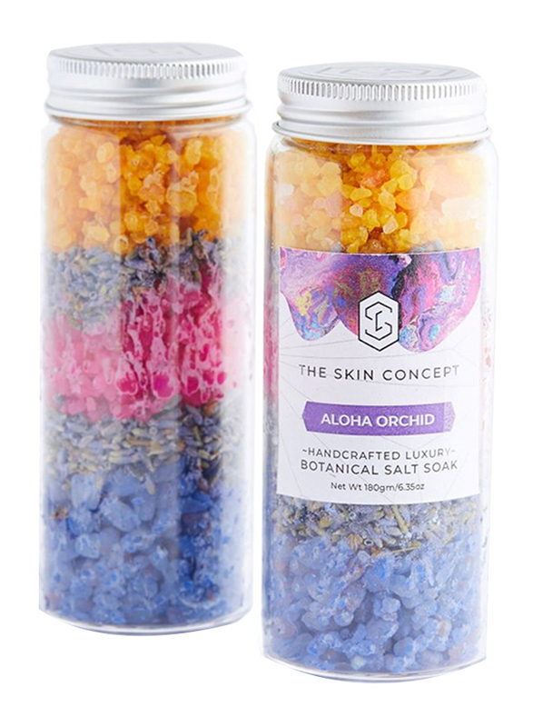 The Skin Concept Aloha Orchid Handcrafted Luxury Botanical Salt Soak, 180gm