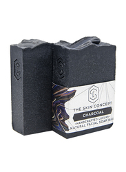 The Skin Concept Charcoal Handcrafted Luxury Facial Soap Bar, Black, 105gm