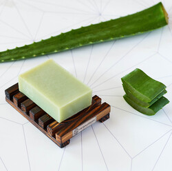 The Skin Concept Aloe Vera Handcrafted Luxury Vegan Soap Bar, Green, 105gm