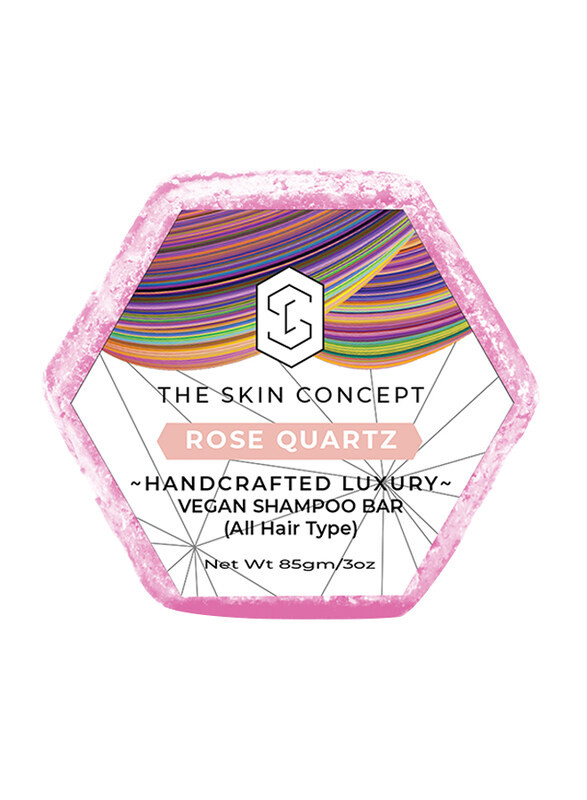 

The Skin Concept Rose Quartz Handcrafted Luxury Vegan Solid Shampoo Bar for All Hair Types, 85gm