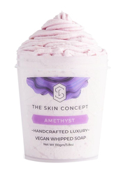 The Skin Concept Amethyst Handcrafted Luxury Vegan Whipped Soap, Purple, 110gm