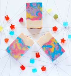 The Skin Concept Candyland Handcrafted Luxury Vegan Soap Bar, Multicolour, 105gm