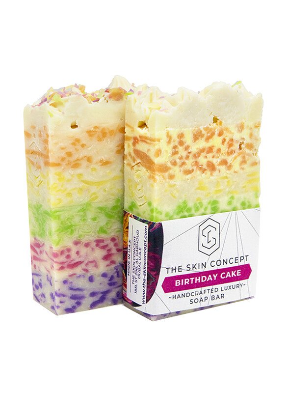 

The Skin Concept Birthday Cake Handcrafted Luxury Soap Bar, Multicolour, 105gm