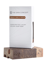 The Skin Concept French Vanilla Mocha Handcrafted Luxury Vegan Soap Bar, Brown, 105gm