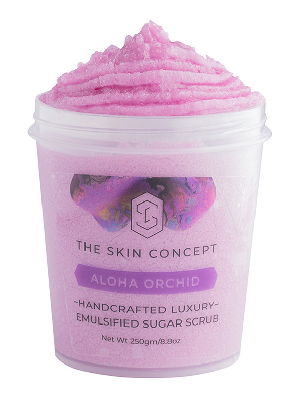 The Skin Concept Aloha Orchid Handcrafted Luxury Emulsified Sugar Scrub, 250gm