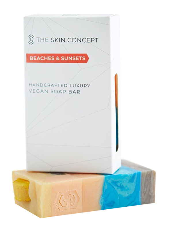 The Skin Concept Beaches & Sunsets Handcrafted Luxury Vegan Soap, Multicolour, 105gm