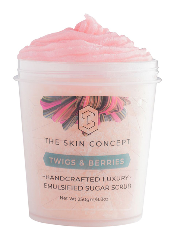 The Skin Concept Twigs & Berries Handcrafted Luxury Emulsified Sugar Scrub, 250gm