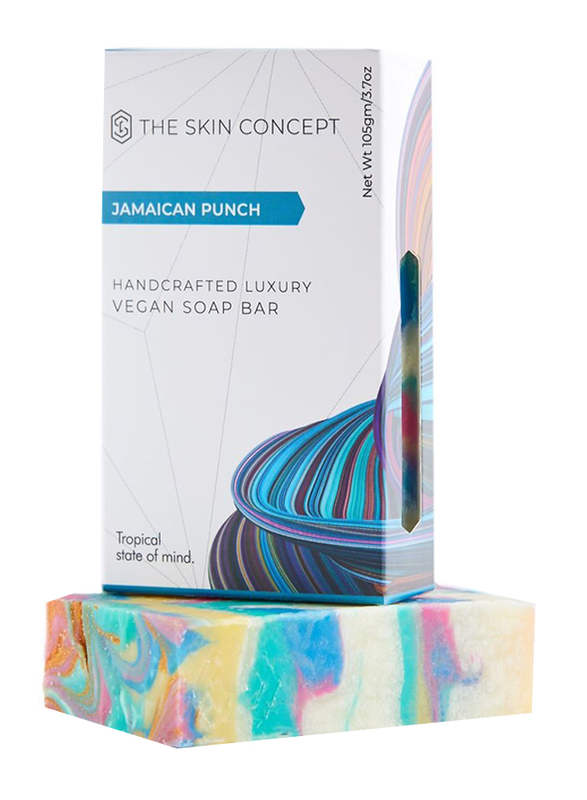 The Skin Concept Jamaican Punch Handcrafted Luxury Vegan Soap Bar, Multicolour, 105gm