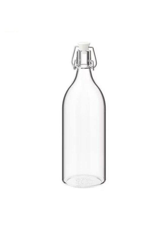 

DXB Gadgets 1L Flip Top Glass Bottle, Clear