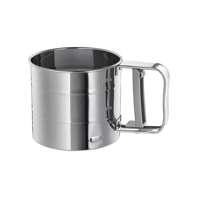 

DXB Gadgets Handheld Stainless Steel Flour Shaker Sifter, Silver