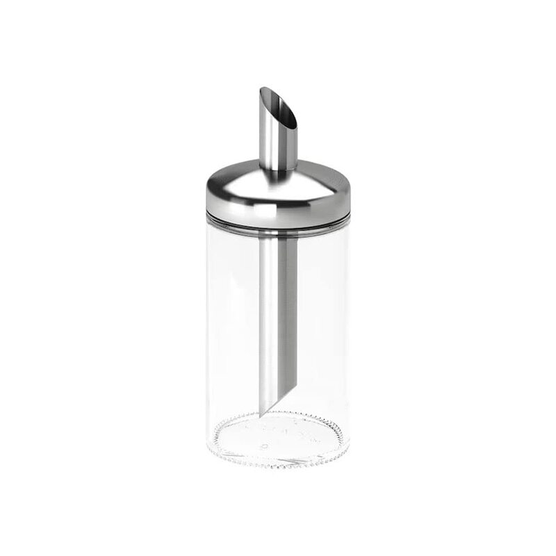 

DXB Gadgets Stainless Steel Portion Sugar Shaker, 15cm, Silver/Clear