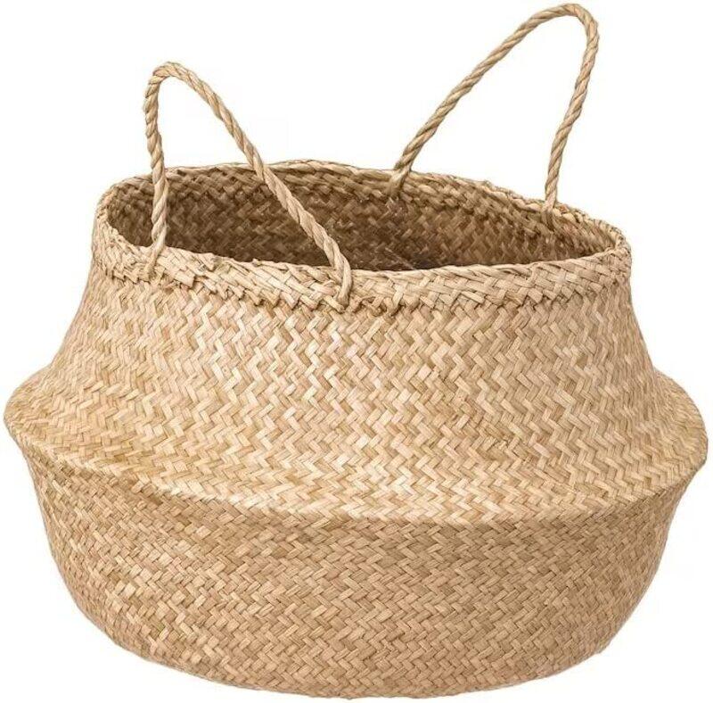 

DXB Gadgets Seagrass Indoor Decoration Handmade Basket, 25cm, Beige