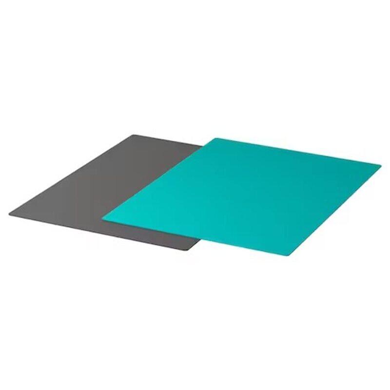 

DXB Gadgets Bendable Flexible Plastic Chopping Board, 2 Piece, Dark Grey/Dark Turquoise