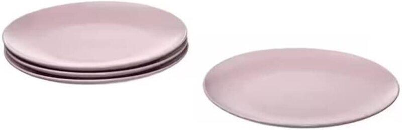 

DXB Gadgets 4-Piece Dinner Plate Set, Pink