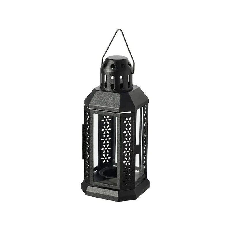 

DXB Gadgets Decorating Indoor and Outdoor Tea Light Lantern, 22cm, Black