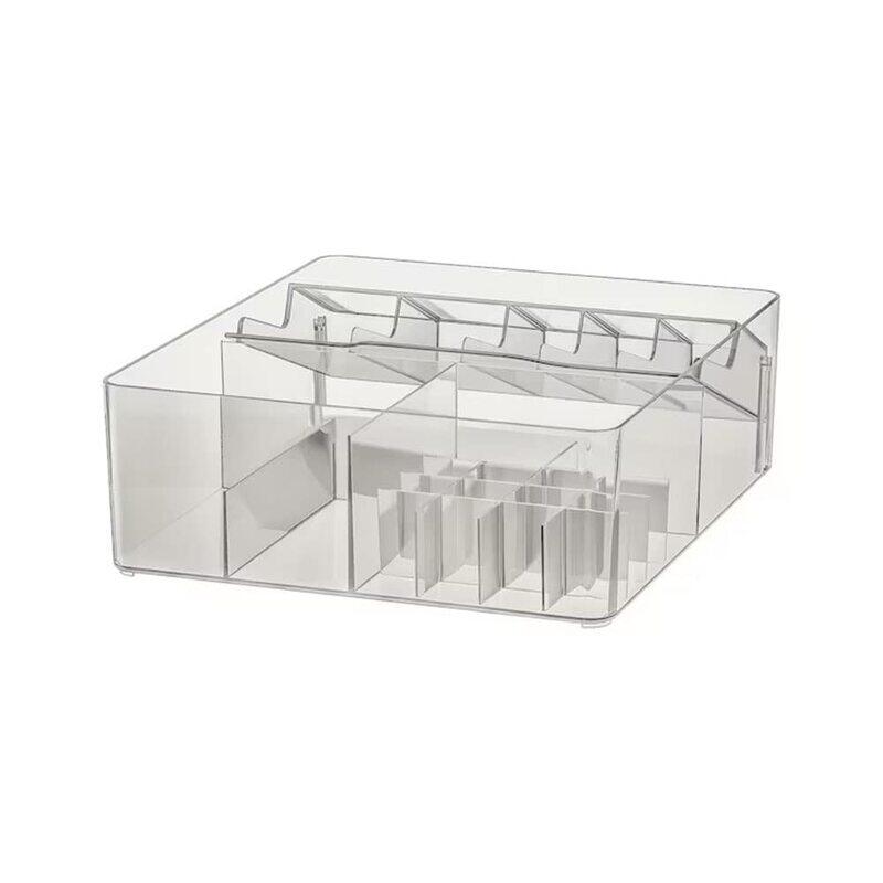 

DXB Gadgets Jewellery and Makeup Box with Compartments, 32 x 28 x 10cm, Clear