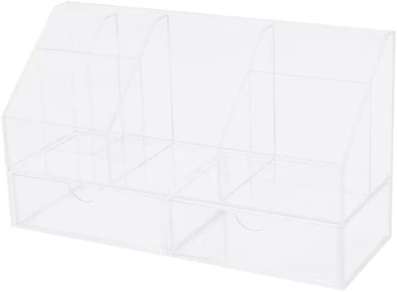 

DXB Gadgets Makeup Storage Compartment with 2 Drawers, 25 x 9cm, Clear