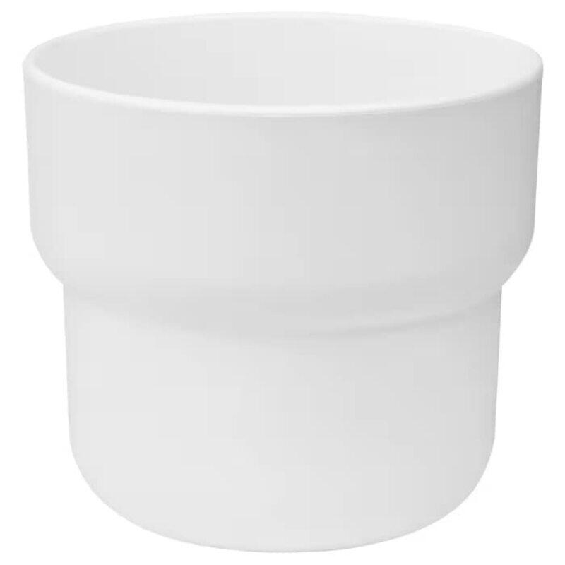 

DXB Gadgets Modern Gardening Indoor Outdoor Round Plant Pot, 9cm, White