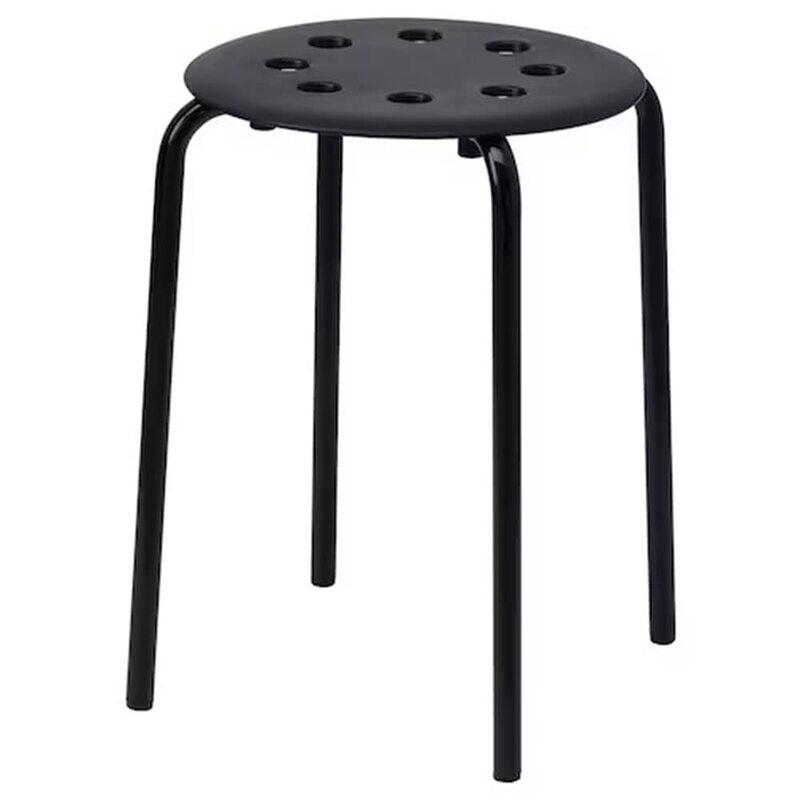 

DXB Gadgets Marius Polypropylene Plastic Stool, 45cm, Black