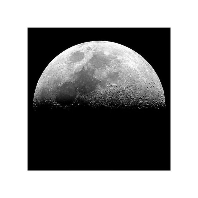 

DXB Gadgets Moonscape Decoration Picture, 49x49cm, Black/Grey