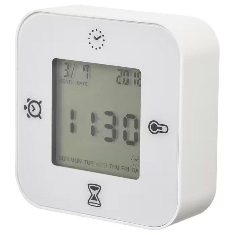 

DXB Gadgets Thermometer Alarm Timer Decoration Clock, White