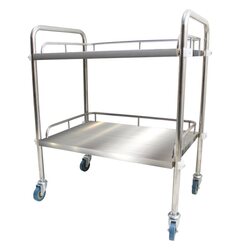 Medical Stainless Steel Trolley with 2 Shelves