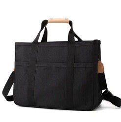 Large Capacity Multi-Pocket Shoulder Bag with Dividers