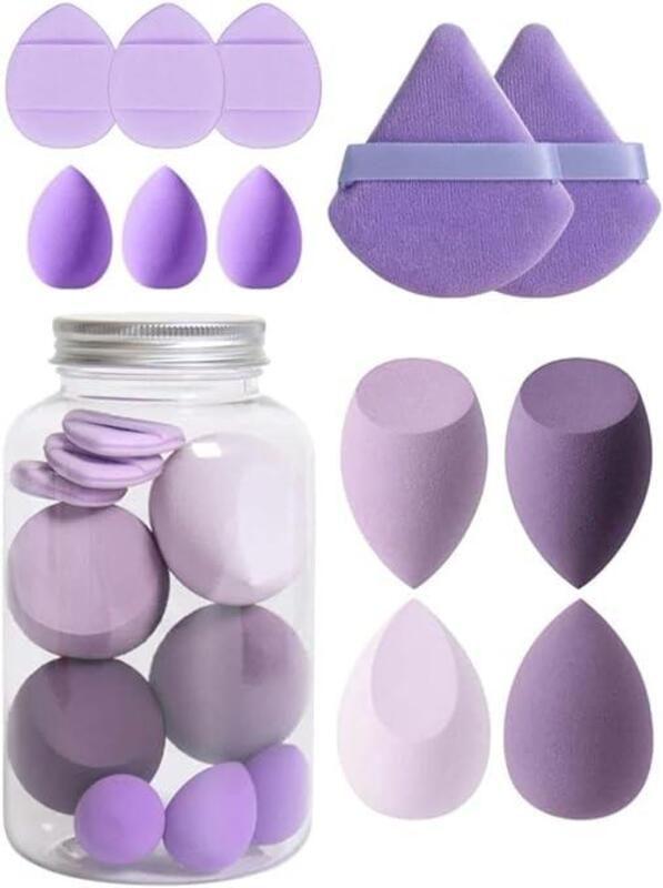 

A-derma 12 PCS Beauty Blender Makeup Sponge Set, Big and Mini Blender Sponges for Liquid, Foundation Blending Sponge Cosmetic Puff, Latex Free Wet and Dry Mak