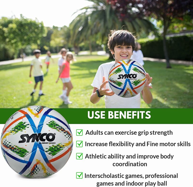 SYNCO Football Soccer Ball with Air Pump & Accessories
