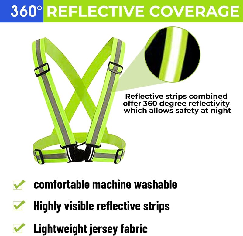 Reflective Safety Jacket & Safety Helmet for Electric Scooter Riders. Adjustable Vest Belt And Breathable Helmet for Scooters. Reflective Vest for Scooter & Cycling. Bicycle Helmet