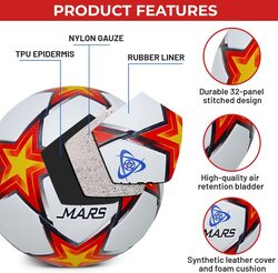 Mars Sports Football with Air Pump & Accessories (Champion - 1)