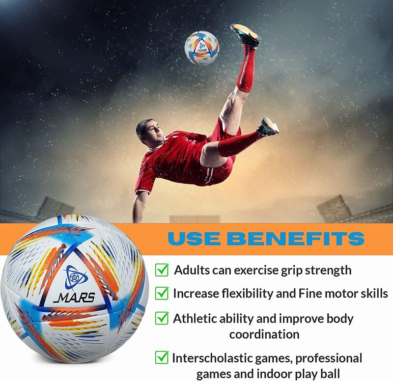 Mars Sports Football SoccerBall with Air Pump & Accessories ( World Cup Match Football)