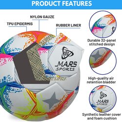 Mars Sports Football Soccer Ball with Air Pump & Accessories