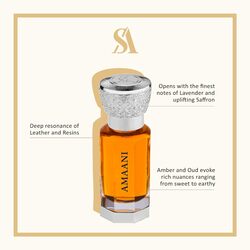 Swiss Arabian Amaani Perfume Oil For Unisex, 12 ml