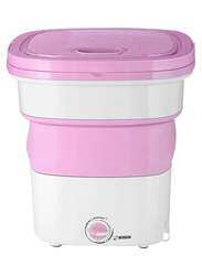 Aiwanto 1.8Kg Mini Portable Folding Top Load Fully Automatic Washing Machine, 135W, Miniwm05, White/Pink