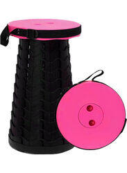 Aiwanto High Adjustable Folding Stool, Pink/Black