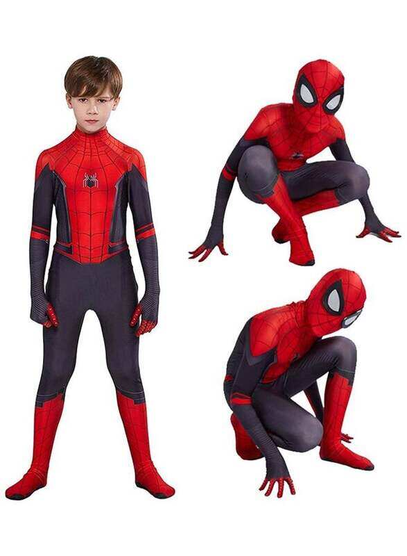 

Alfa.life Compatible Spiderman Costume, 135cm, Red/Black, Ages 3+