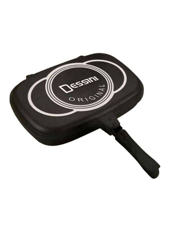 

Dessini 36cm Double Sides Non-Stick Rectangular Grill Pan, Black