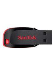 SanDisk 128GB Cruzer Blade USB 2.0 Flash Drive, SDCZ50, Black/Red