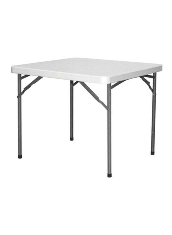 

Cosmoplast Folding Square Table, White/Grey