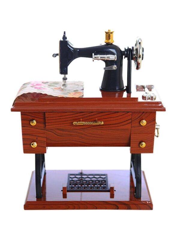 

Sharpdo Decorative Sewing Machine Indoor Vintage with Music Box, Multicolour