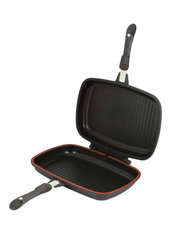 

Dessini 36cm Double Sided Non-Stick Rectangular Pressure Grill Pan, B07NDN7X2F, Black