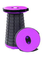 Aiwanto High Adjustable Folding Stool, Purple/Black