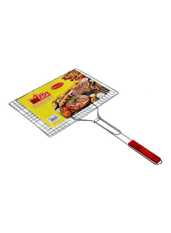 

Delcasa Barbeque Grill, Silver/Red
