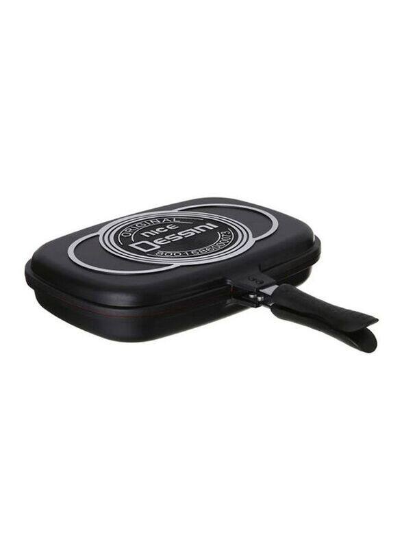 

Dessini 36cm Double Side Die Casting Rectangular Grill Pan, 425.69367741.18, Black/Silver