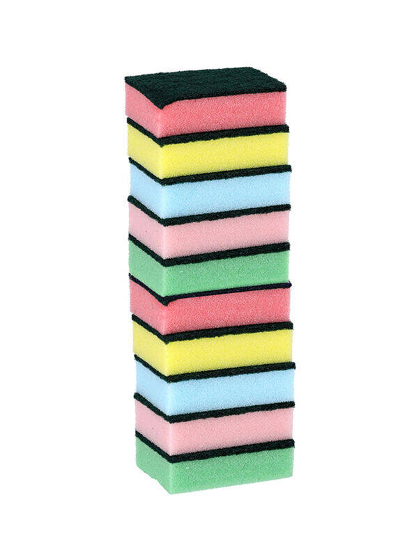 

Delcasa Cleaning Sponge Set, 10 Pieces, Yellow/Pink/Green
