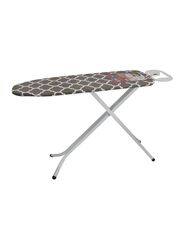 Delcasa Perfect Flow Foldable Ironing Board with Heat Resistant Cover & Steam Iron Rest, 120x38cm, DC1892, Multicolour