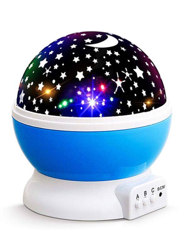 

Cytheria Rotating Moon Stars Projector Starry Night Light, Black/Blue