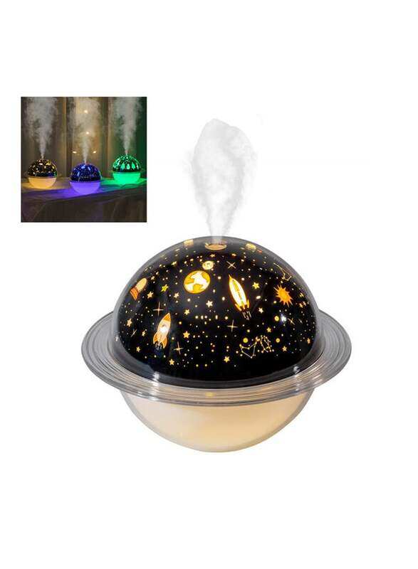 

HTC Space Theme Ultrasonic USB Projection Lamp Humidifier, HF38S, Black